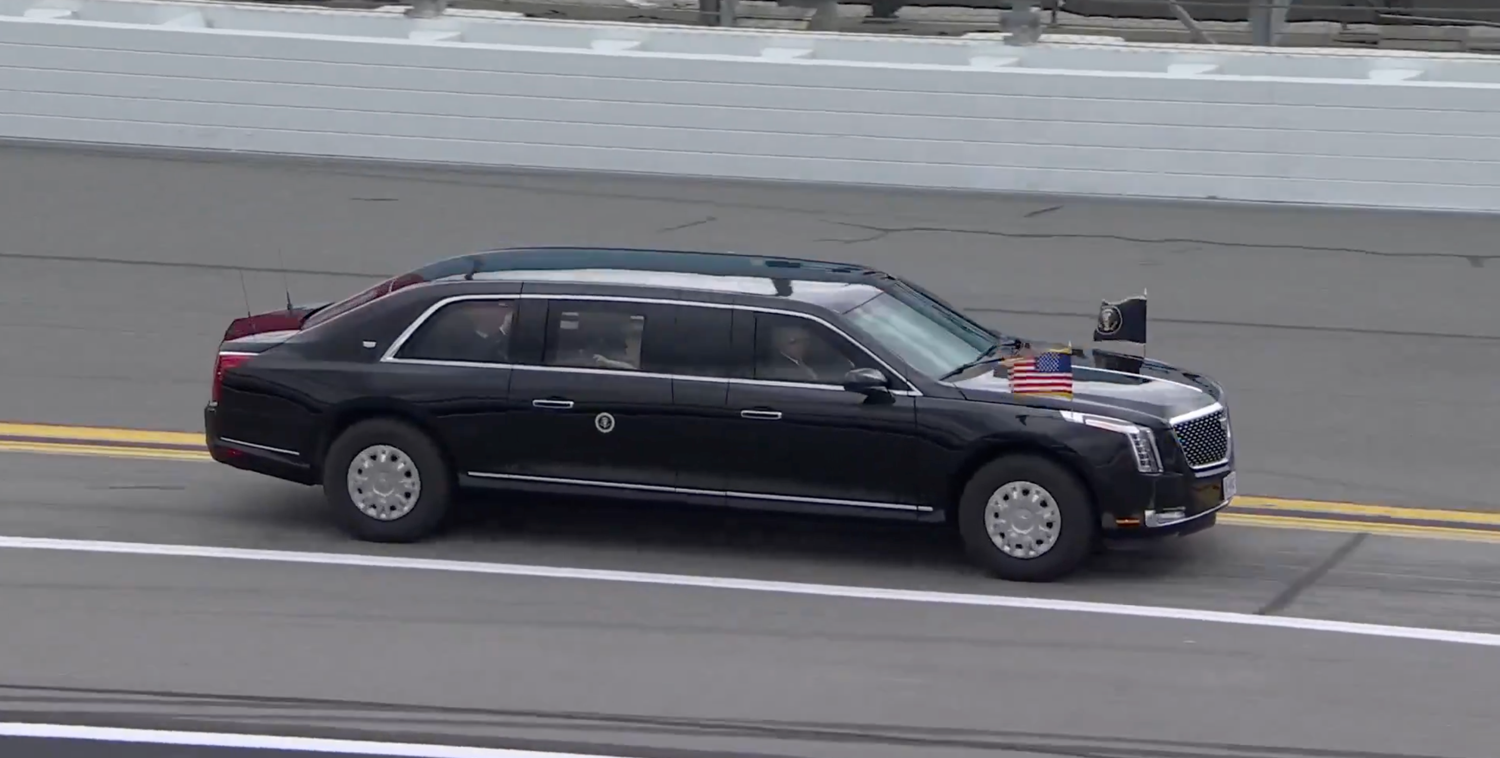 For the Second Time, 'The Beast' Takes Donald Trump For a Ride Around Daytona