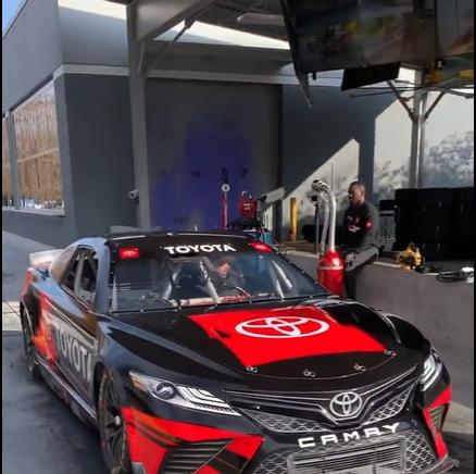 This NASCAR Team Is Using an Electric Stock Car for Pit Crew Practice
