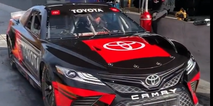 This NASCAR Team Is Using an Electric Stock Car for Pit Crew Practice