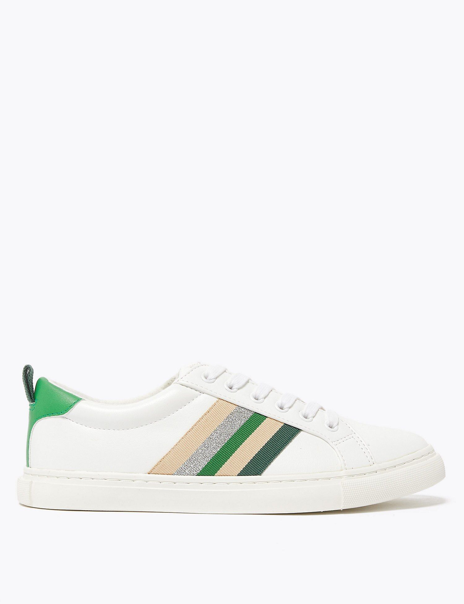 white sneakers green