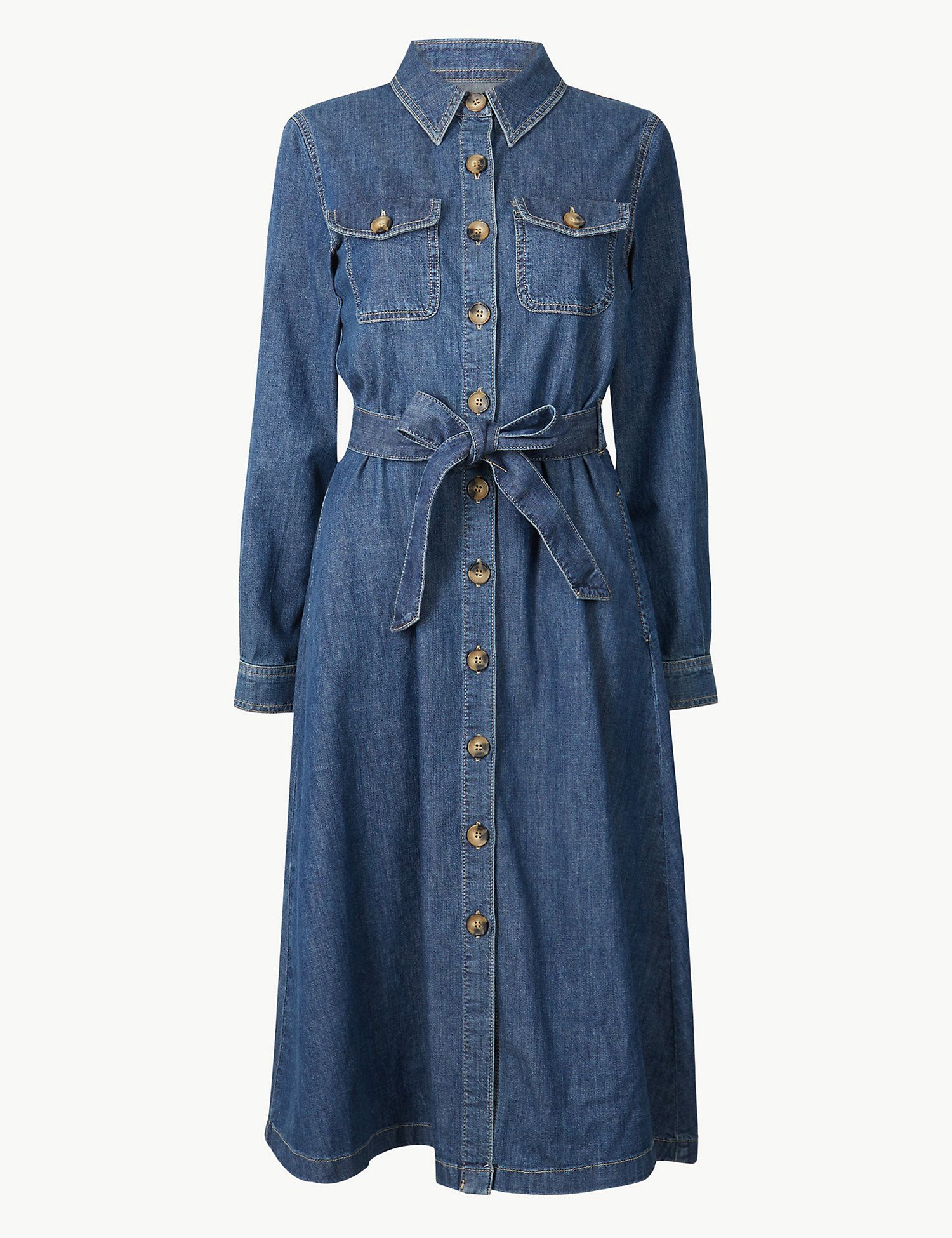 monsoon white denim dress