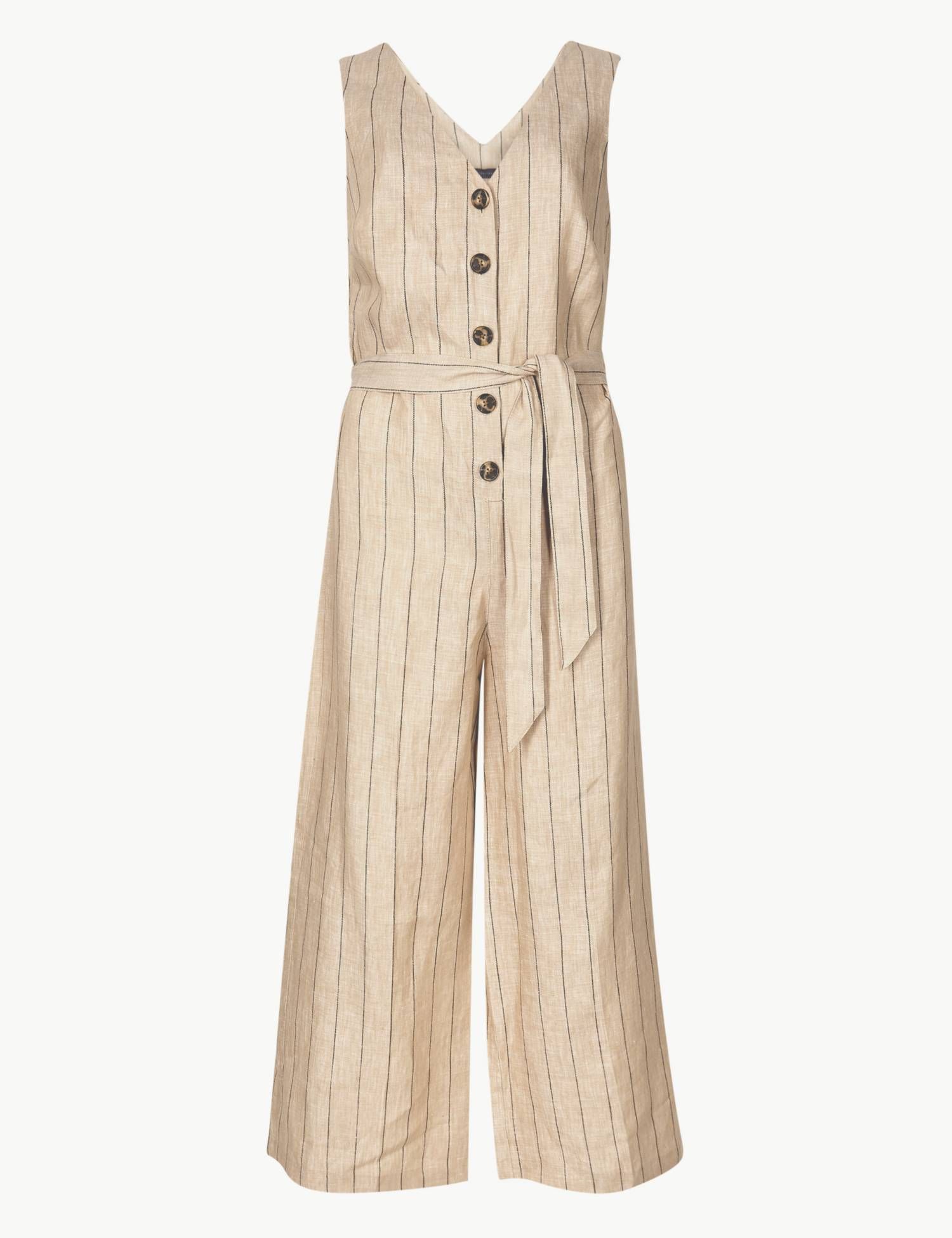 marks and spencer striped jumpsuit