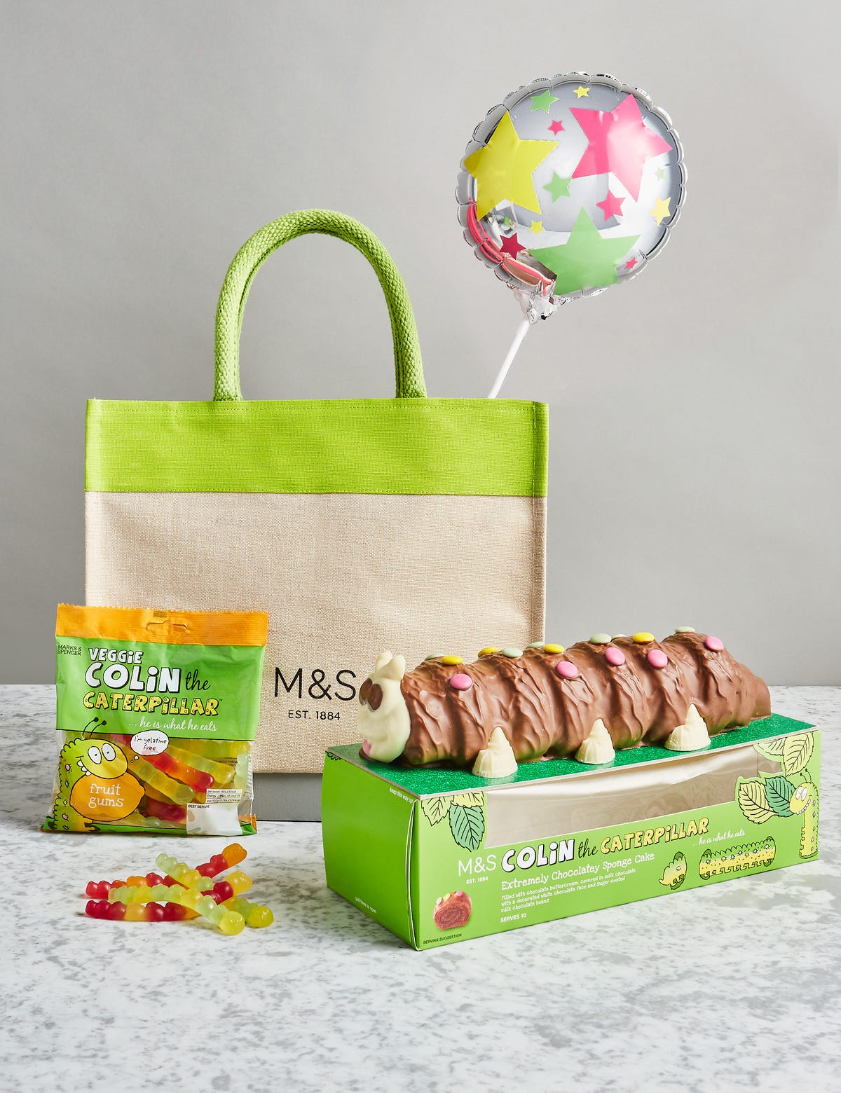 You can now order a M&S Colin the Caterpillar birthday hamper