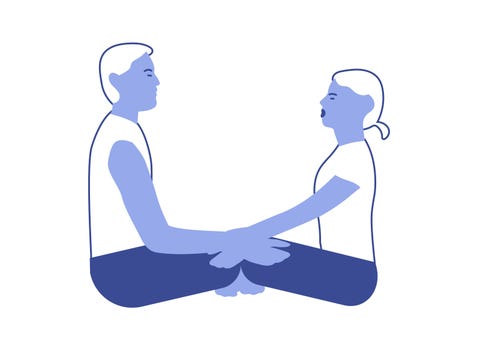 Couples yoga poses: seated centering