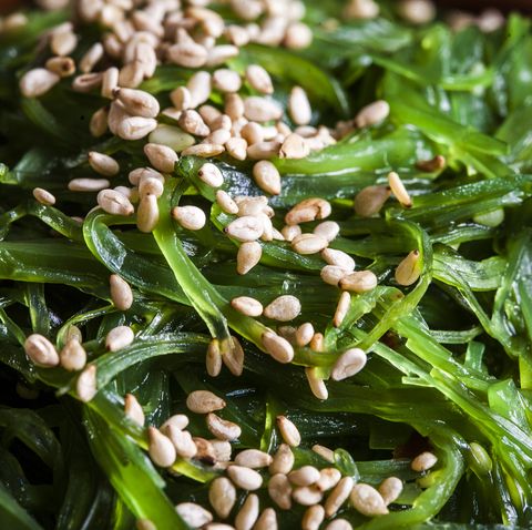 Seaweed salad with sesame seeds