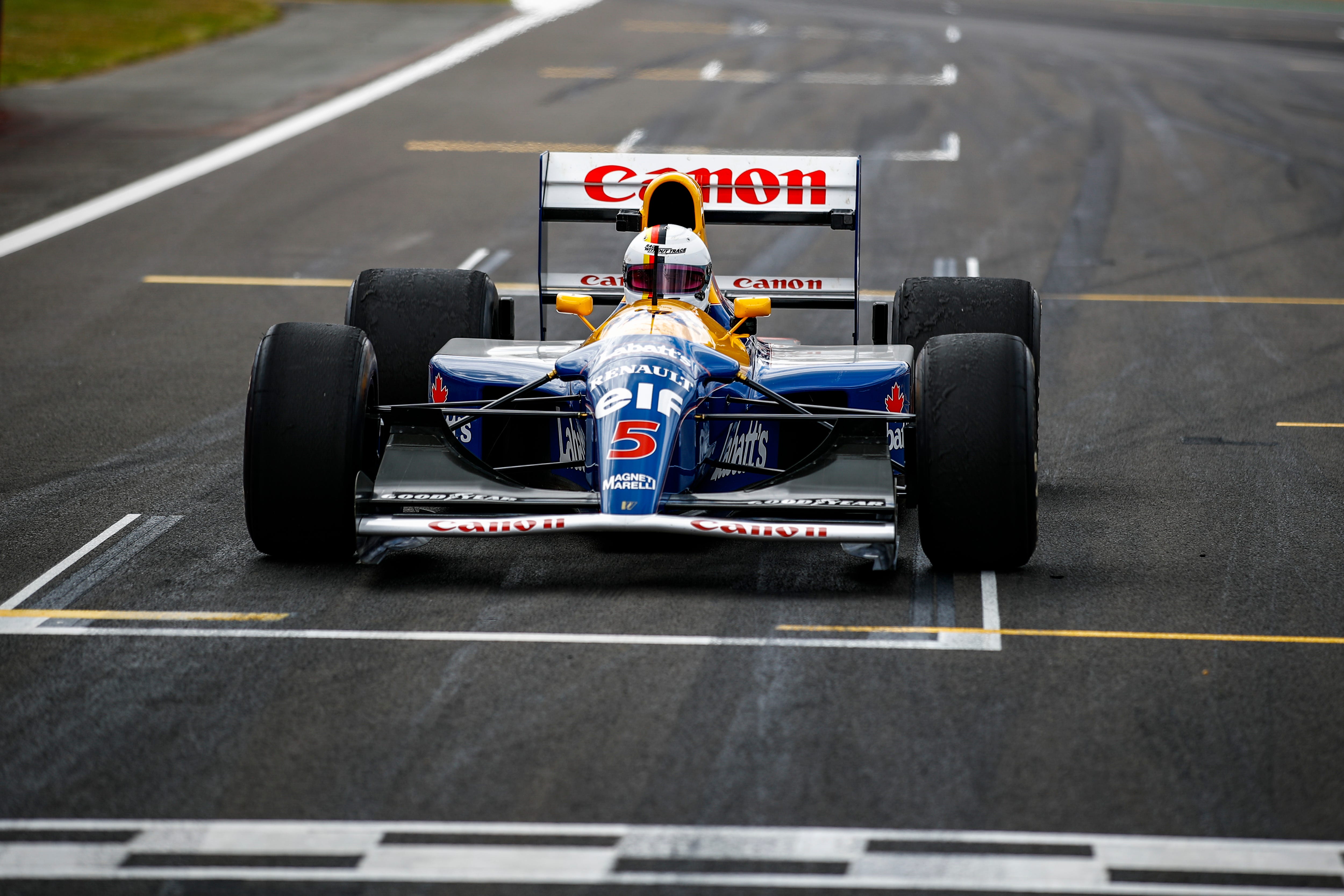 Sebastian Vettel Takes a Spin in Nigel Mansell's 1992 F1 Title-Winning Williams FW14B