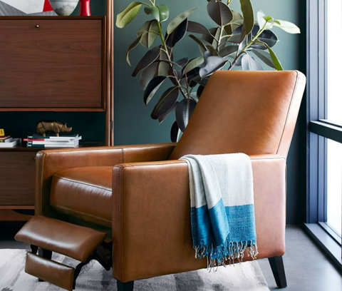 Where To Find West Elm S Sedgwick Leather Recliner For Cheap Stylish Leather Recliners