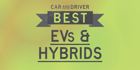 car and driver best evs and hybrids lead