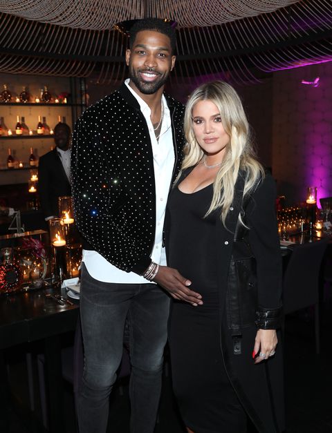 los angeles, ca february 17 tristan thompson and khloe kardashian attend the klutch sports group more than a game dinner presented by remy martin at beauty essex on february 17, 2018 in los angeles, california photo by jerritt clarkgetty images for klutch sports group