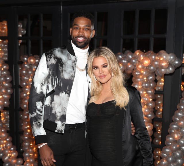 Khloe Kardashian and Tristan Thompson los angeles, ca march 10 tristan thompson and khloe kardashian pose for a photo as remy martin celebrates tristan thompsons birthday at beauty essex on march 10, 2018 in los angeles, california photo by jerritt clarkgetty images for remy martin