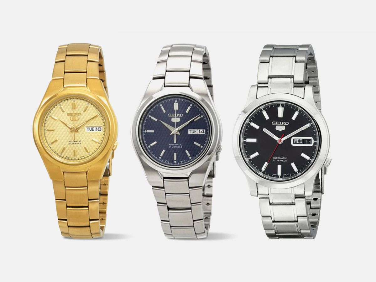 Get an Automatic Seiko 5 Watch with an Integrated Bracelet for Over 50% Off