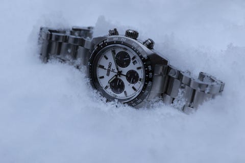 a watch on snow