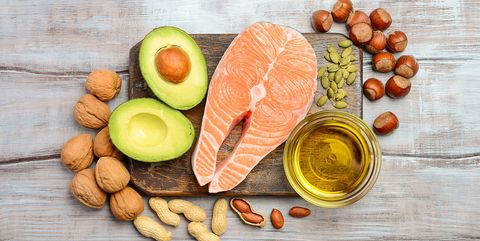 selection of healthy fat sources