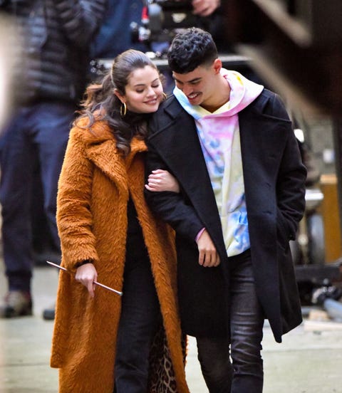 selena gomez and aaron dominguez shooting in nyc on february 24, 2021