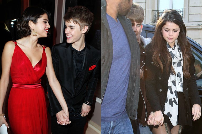 Justin menggandengn Selena ketika masih berpacaran tahun 2011