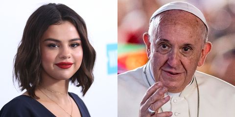 Selena Gomez and Pope Francis