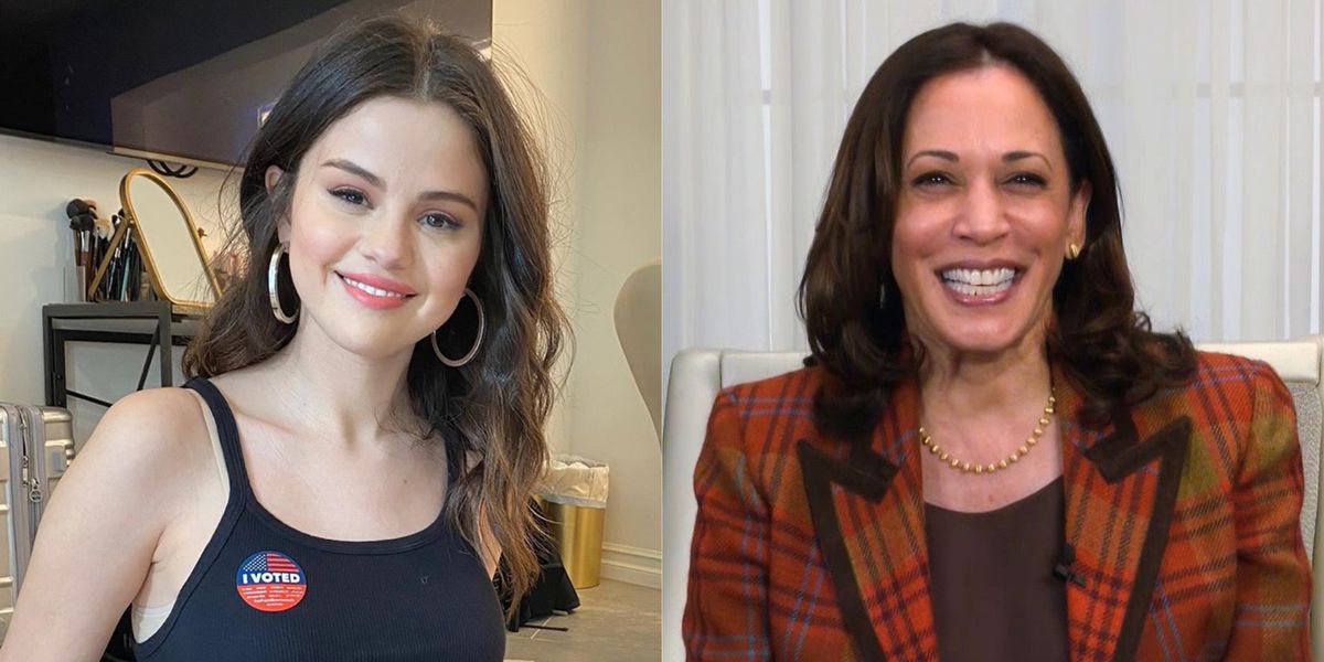 selena gomez sat down with kamala harris to speak about mental health care and voting