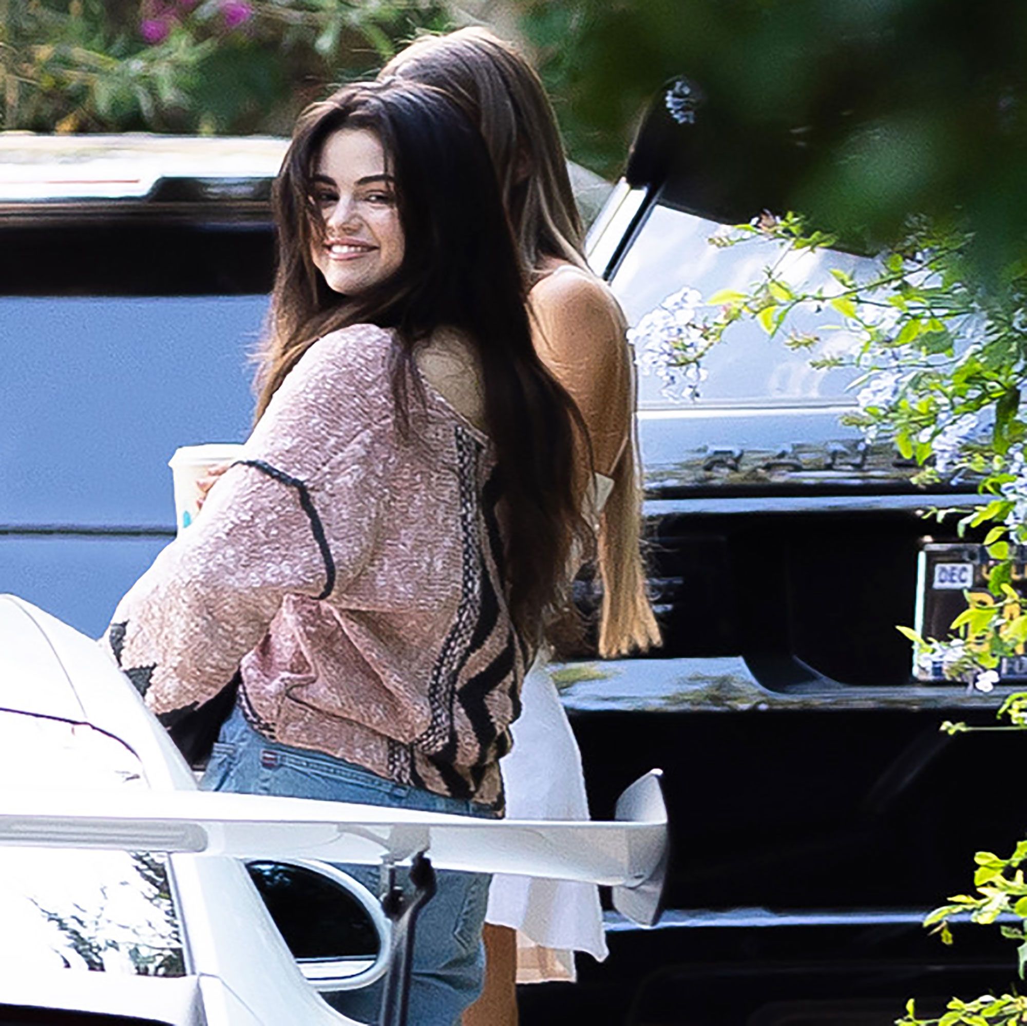 Selena Gomez Photographed Out In Off The Shoulder Blouse And Jeans