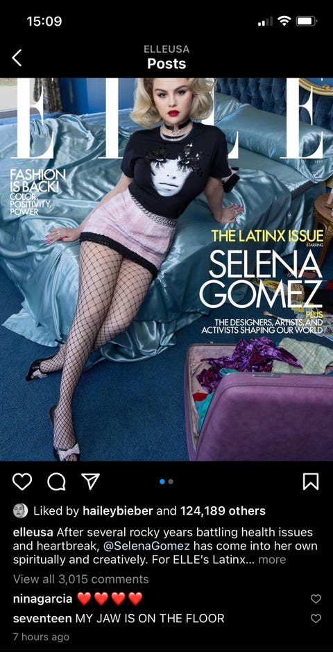 Hailey Bieber liking an Instagram of Selena Gomez in August 2021 hailey bieber liking an instagram of selena gomez in august 2021