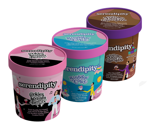 three serendipity brands ice cream flavors