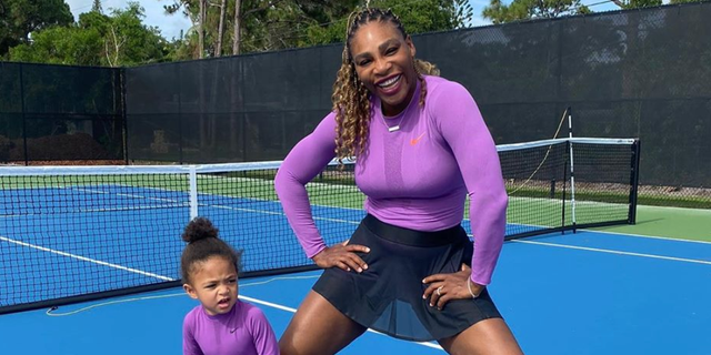 Serena Williams Olympia Ohanian Match Playing Tennis