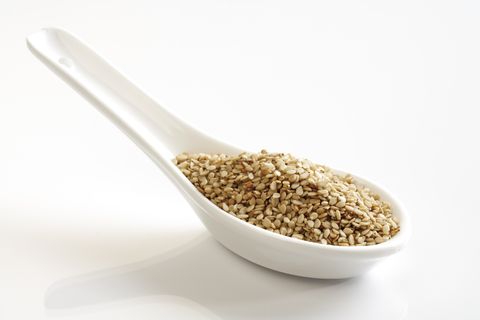 a spoon of sesame seeds