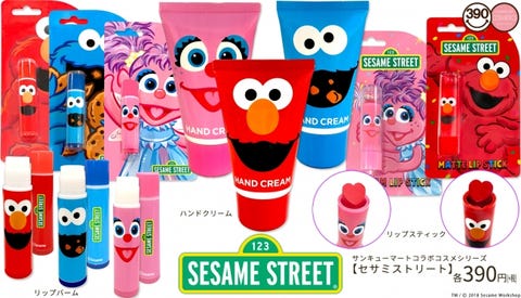芝麻街攜手THANK YOU MART推出ELMO聯名彩妝保養品 ELMO,SesameStreet, 芝麻街,護唇膏,芝麻街聯名,護手霜,日本,THANKYOUMART,Cookiemoster, Abby Cadabby,beauty