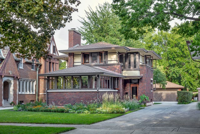 the seth a rhodes house designed by frank lloyd wright