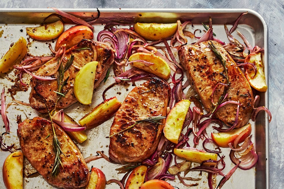 Sheet-Pan Pork Chops With Apples Is The Perfect Hands-Off Fall Dinner