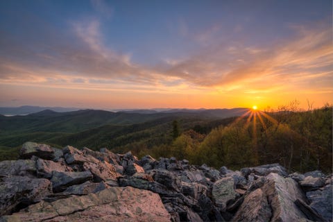 Shenandoah National Park at sunrise, Virginia, USA