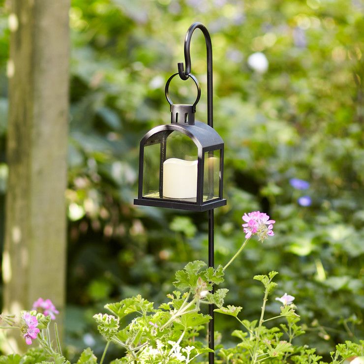 1 shepherd LED solar powered garden outdoor hanging lantern light stylish p...