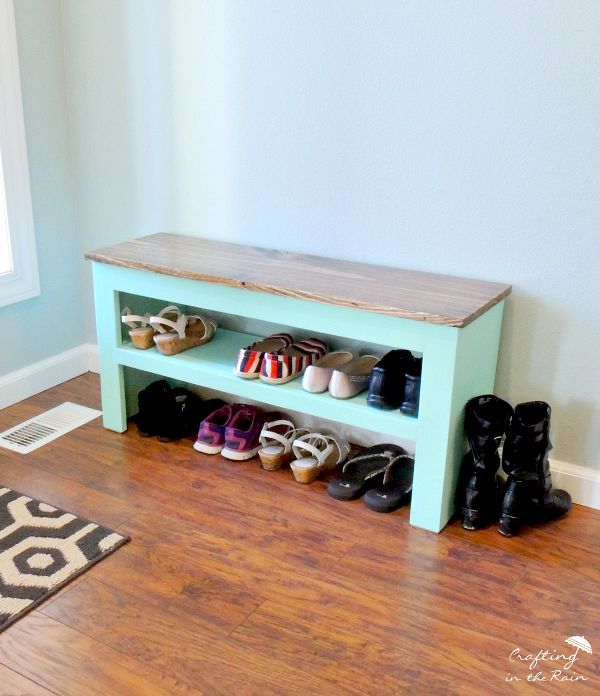 20 Diy Shoe Rack Ideas Best Homemade, Small Outdoor Bench With Shoe Storage Ideas
