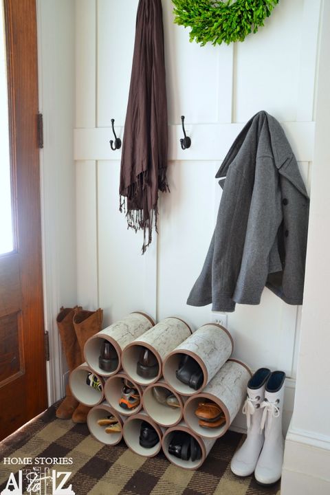 20 Diy Shoe Rack Ideas Best Homemade, Front Door Shoe Storage Ideas