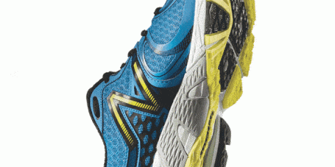 Yellow, Running shoe, Athletic shoe, Azure, Pattern, Grey, Aqua, Electric blue, Sneakers, Walking shoe, 