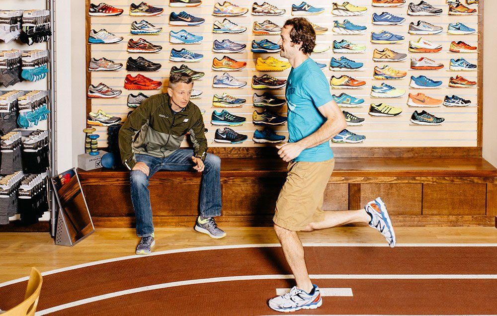 on running shoes in stores