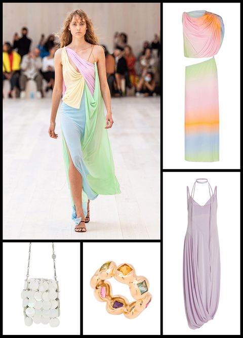 draped dress loewe spring summer 2022 trends