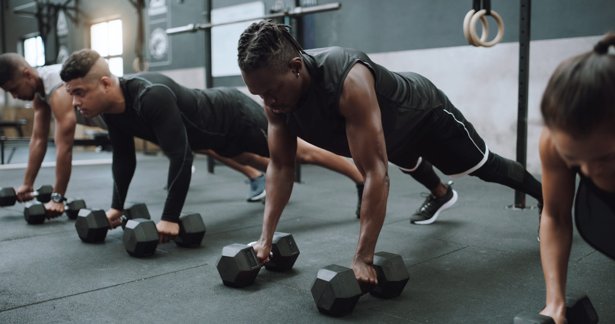 young people exercising