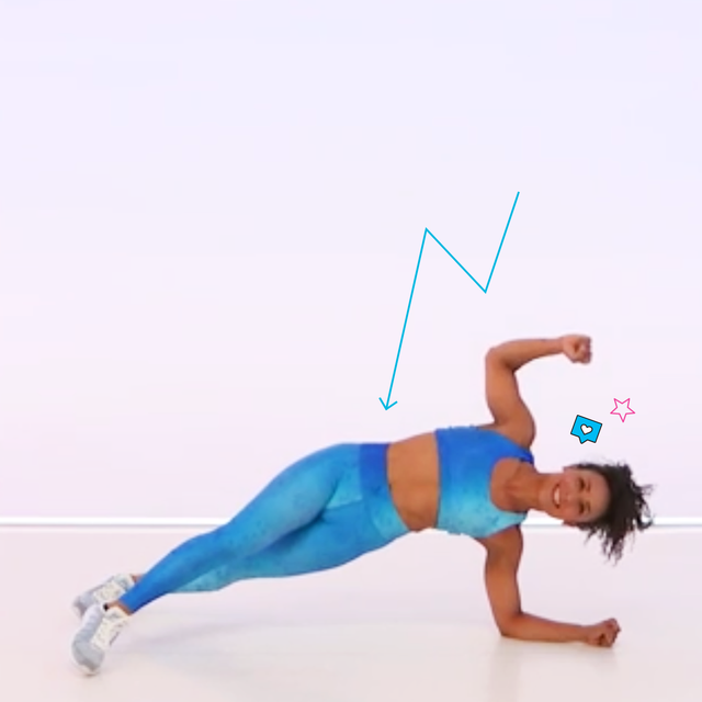 woman doing a side plank