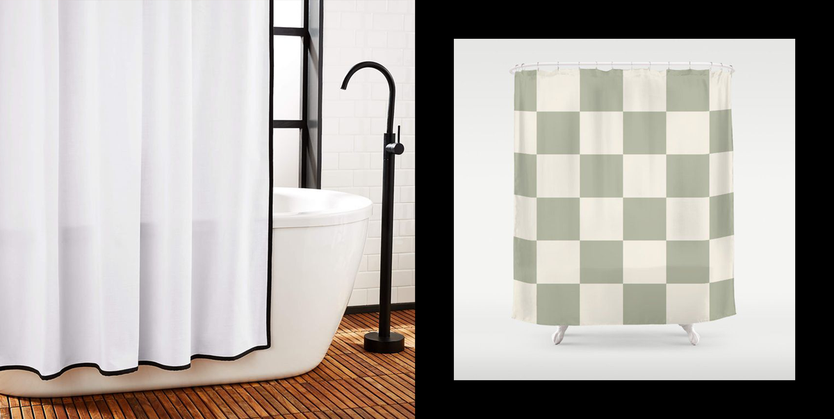11 Cute And Trendy Shower Curtains For 2022 Best To Upgrade Your Bathroom Trendy Shower Curtains For 2022, Black White And Beige Shower Curtain