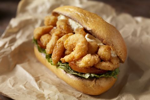 poboy shrimp sandwich