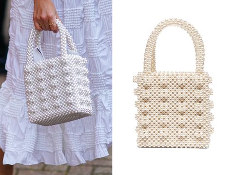 White, Bag, Handbag, Crochet, Pattern, Pattern, Tote bag, Beige, Design, Fashion accessory, 