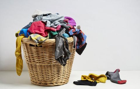 laundry in laundry basket