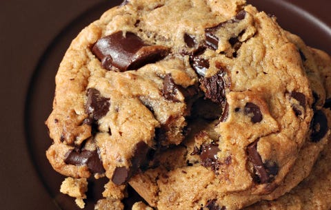 Freshly baked chocolate chip cookie Freshly baked chocolate chip cookie