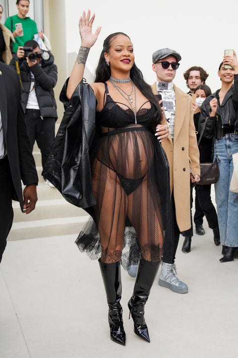 mandatory credit photo by scott garfittshutterstock 12828657o
rihanna
dior show, departures, autumn winter 2022, paris fashion week, france   01 mat 2022