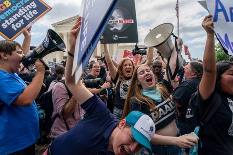 Photos From Outside the Supreme Court After Roe v. Wade Is Overturned