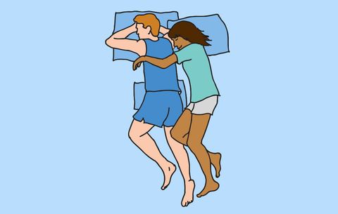 Qué significa la postura en la que duermes con tu pareja