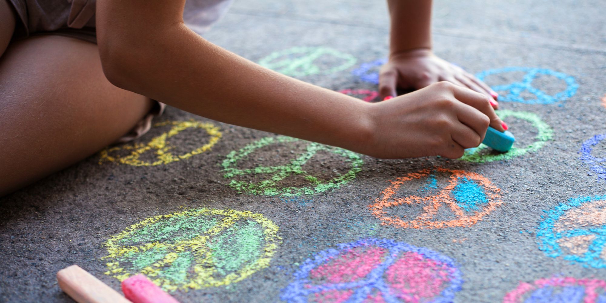 5 x Chunky Coloured Kids Pavement Chalks Children Art Craft Blackboard Colour 