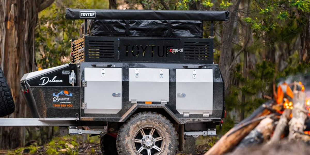 This Off-Road Camping Trailer Has a Neat Trick for Rooftop Storage
