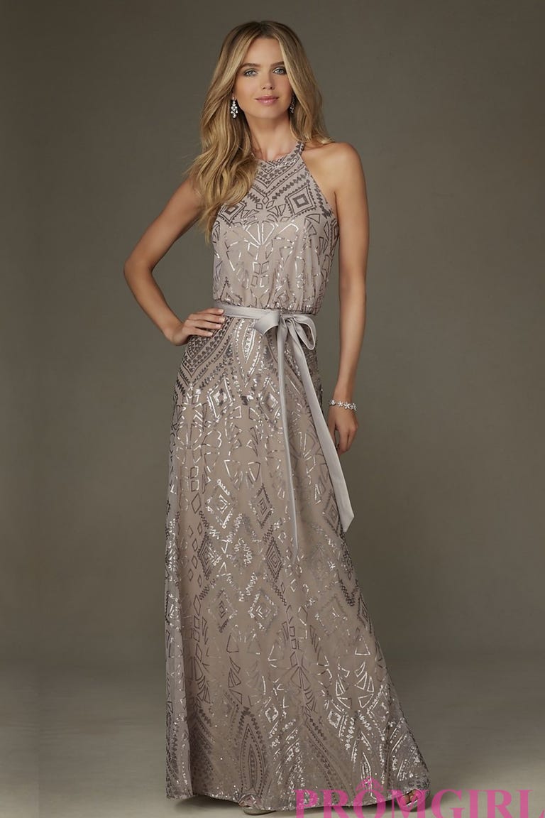 gold metallic evening gown