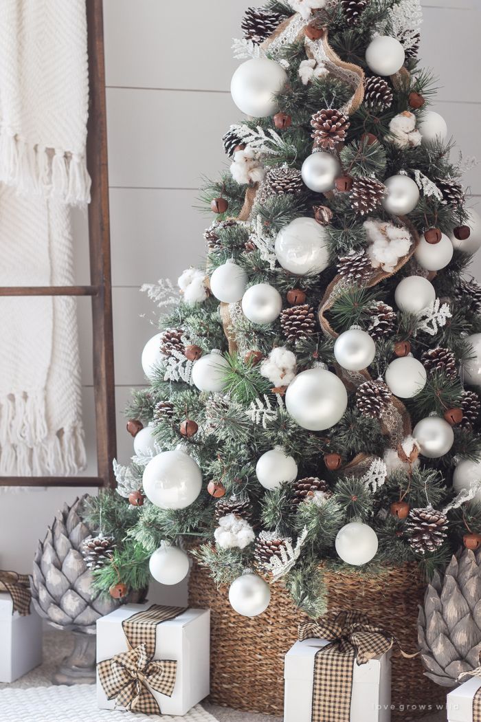 white and silver christmas balls